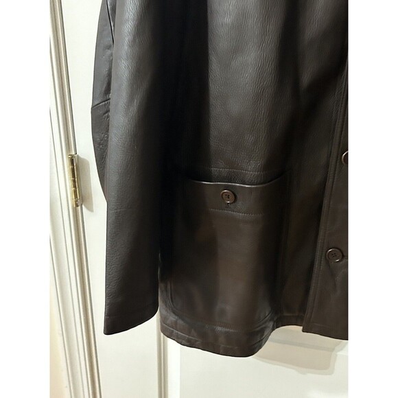 Structure Men’s Size XL Vintage Brown Leather Coat Jacket Lining Insert - Picture 7 of 16